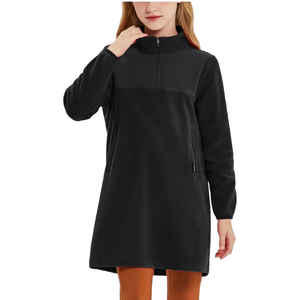 🌙Baleaf Black Fleece Dress Thermal pullover long polar Tunic size XL (16-18) NWT
